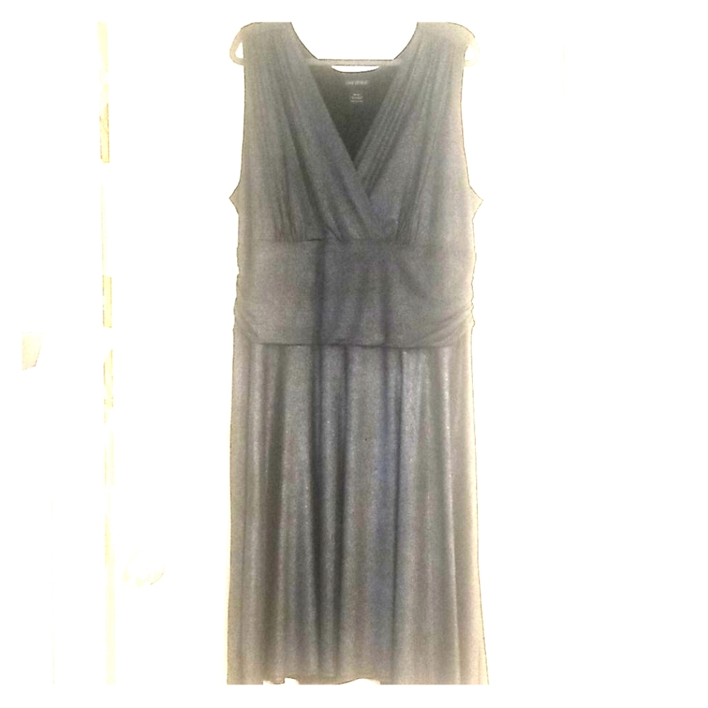 Shimmery semi formal sleeveless gown